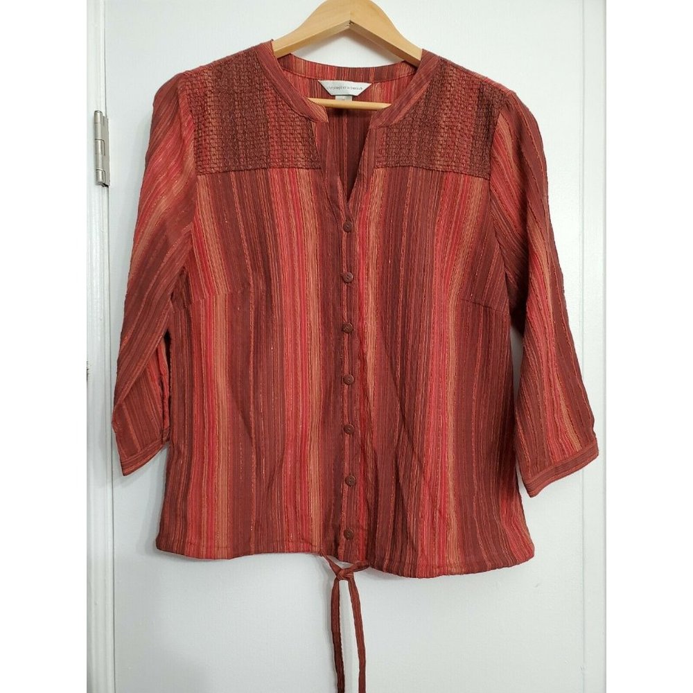 Christopher & Banks Women’s Size M Button Up Embro